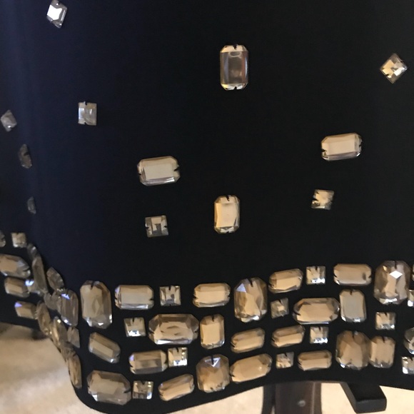 Nearly new black skirt with gold stones - Picture 2 of 5